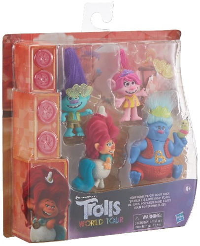 DreamWorks - Trolls World Tour - Lonesome Flats Tour 5 Doll Set Pack - Toys for Kids - Girls and Boys - Fashion Doll - Ages 4+ - 5 Doll Tour Pk $41.90