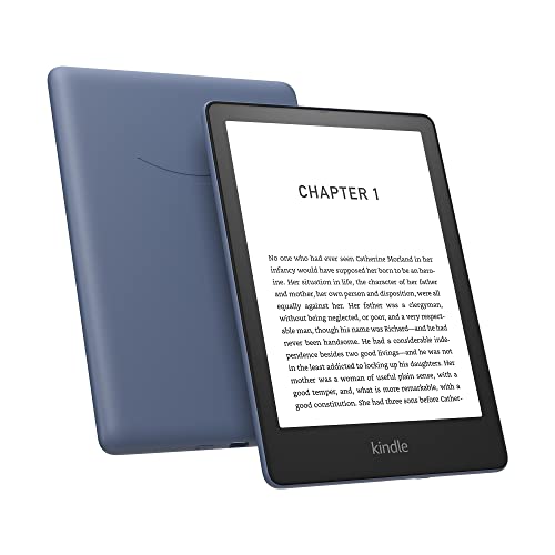 Kindle Paperwhite Signature Edition | 32 GB with a 6.8" display, wireless charging and auto-adjusting front light, without Ads, denim + Kindle Unlimited - Denim - With 3 Months Free Kindle Unlimited