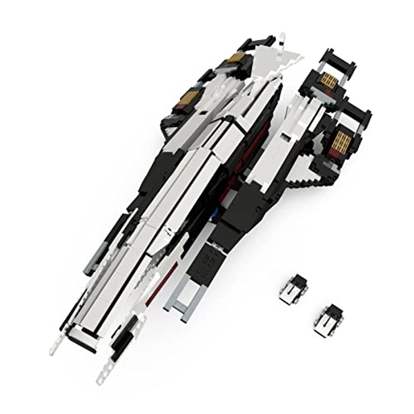 TTEHGB TOY Mas Efect Building Blocks Set, SSV Normandy SR-1 Space War Frigate Model Toy, GalayAlliance Spaceship, Awesome Construction and Display Toys for Adults and Teens (1888 Pcs)
