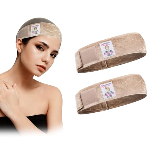 Wig Grip for female, Wig Grip Bands for Keeping Wigs in Place, Wig Grip Headband, Tan, 2 Pieces - Tan