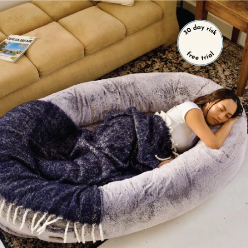 The Plufl Human Dog Bed | Arctic Grey