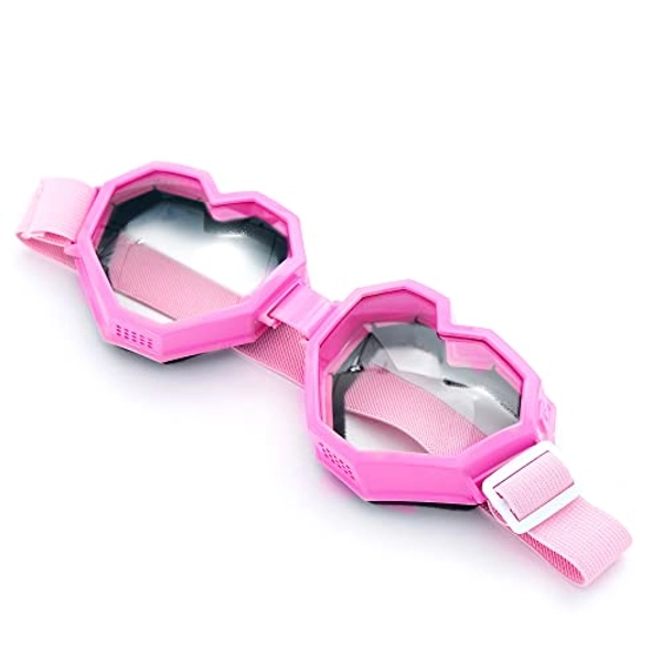 GUVIVI Heart Shaped Sunglasses Fashion Ski Goggles Oversize Love Glasses for Women Men Fun Eyewear Eyeglass