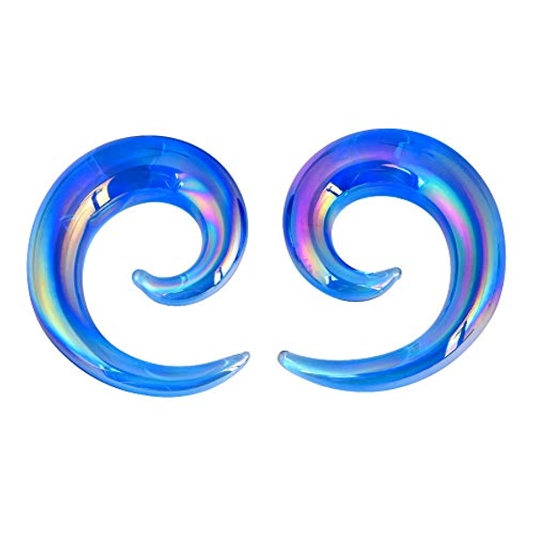 Oyaface Glass Ear Tapers Plugs 2G-16mm Handmade Hanger Gauges Piercing Jewelry Set