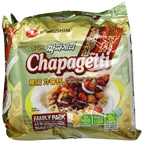Nongshim Chapagetti Chajang Noodle, 4.5 Ounce (Pack of 4) - 4.5 Ounce (Pack of 4)