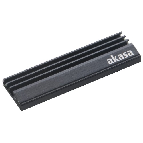 Akasa M.2 SSD Heatsink | Aluminum Heatsink Cooling Fin | Pre-applied Thermal Adhesive Tape | 71 x 22 x 6.4mm | Suitable for M.2 2280 SSD | Black | A-M2HS01-BK