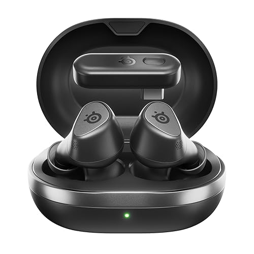SteelSeries Arctis GameBuds™ for PlayStation - Wireless Gaming Earbuds - 2.4GHz + BT 5.3 - ANC/Transparency - IP55 Water Resistant - 40H Battery - Wireless Charging - PS5, PC, Switch, Mobile - Black - Black for PlayStation, PC and Switch