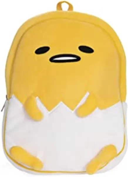 GUND Sanrio Gudetama The Lazy Egg Backpack Plush, Yellow and White, 13"