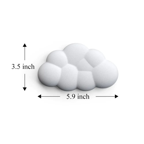 Cloud Keyboard Wrist Rest with Memory Foam - white short