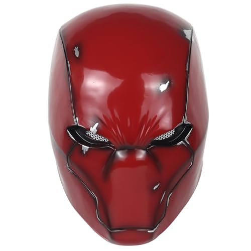 Tiangong Red Hood Helmet Metallic Effect Red Hood Mask Deluxe Cosplay Prop for Fans Collector's Edition - B