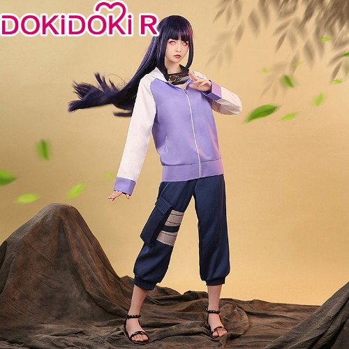 【Size S-3XL】DokiDoki Anime NARUTO Cosplay Hyūga Hinata Costume | XL