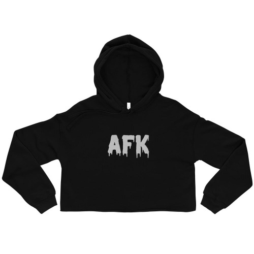 AFK | Crop Hoodie - Black / XL