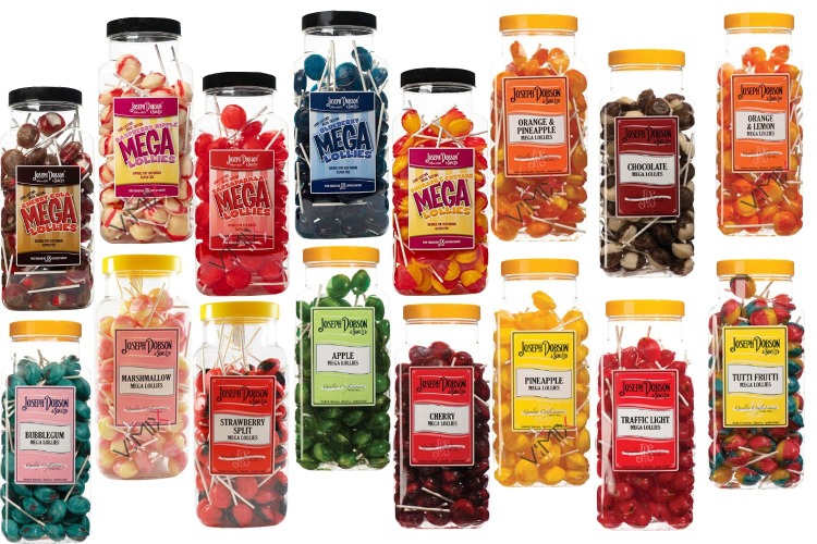 Joseph Dobson & Sons MEGA LOLLIES VARIOUS FLAVOURS SWEETS | Pick any Your Favorite Flavour and Number of lollies, Orange