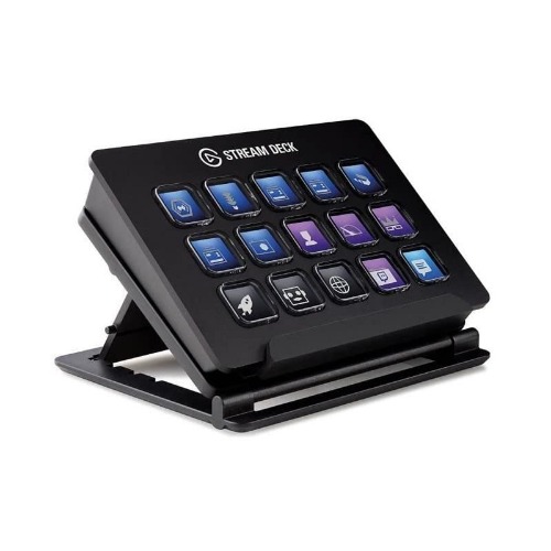 Elgato Stream Deck – Custom A 15 Pack of LCD Key with Live Content Create Controller (Authorized Distributor, 1 Year Manufacturer Warranty) - 15 Keys (Classic) Gear Single
