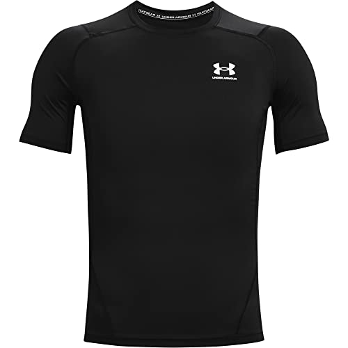 Under Armour Men's HeatGear Compression Short-Sleeve T-Shirt - Black (001)/White - X-Large