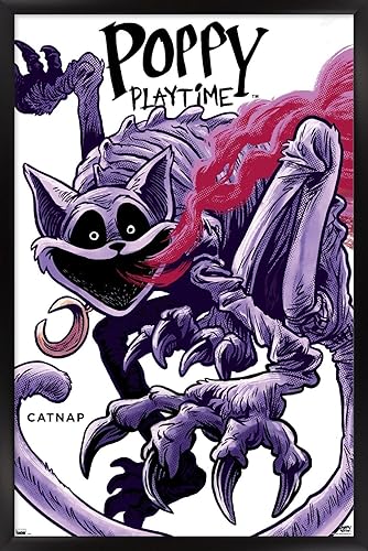 Trends International Poppy Playtime - CatNap Feature Series Wall Poster, 22.37" x 34.00", Black Framed Version - Black Framed Version - 22.37" x 34.00"