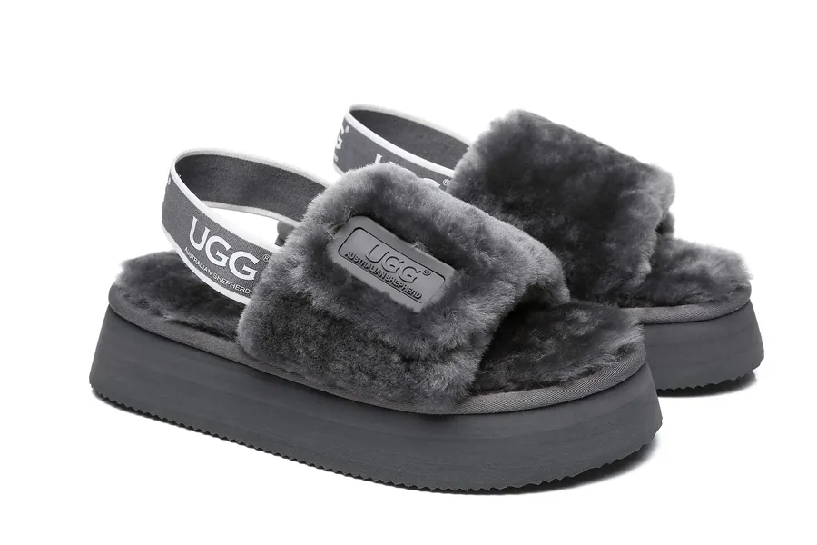 UGG Womens Slipper Platform Fluffy Yeah Slide Poppin