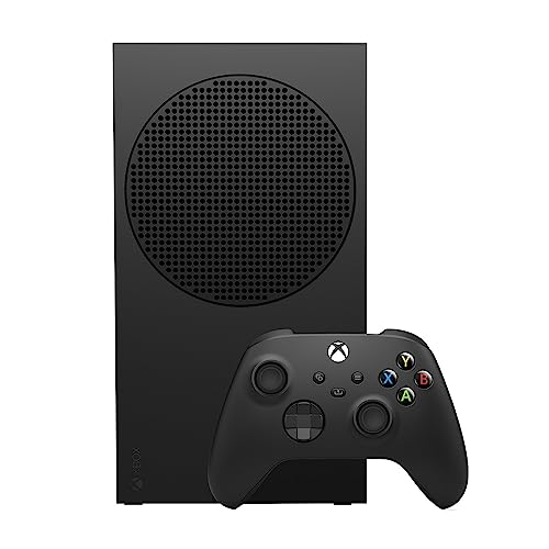 Microsoft Xbox Series S 1TB SSD Console Carbon Black - Includes Xbox Wireless Controller - Up to 120 frames per second - 10GB RAM 1TB SSD - Experience high dynamic range - Xbox Velocity Architecture - Xbox Series S 1TB