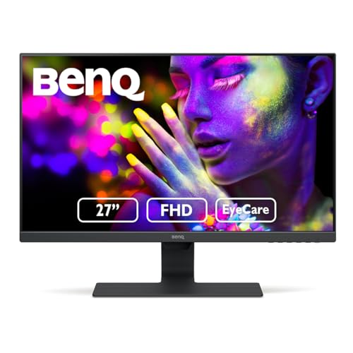 BenQ GW2780 Computer Monitor 27" FHD 1920x1080p | IPS | Eye-Care Tech | Low Blue Light | Anti-Glare | Adaptive Brightness | Tilt Screen | Built-In Speakers | DisplayPort | HDMI | VGA - 27" FHD IPS | 60Hz