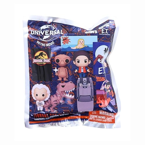 Monogram International Universal Retro Movies 3D Foam Bag Clip | 1 Random