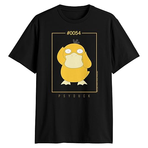 Pokemon Psyduck 54 Confused T-Shirt - X-Large - Black