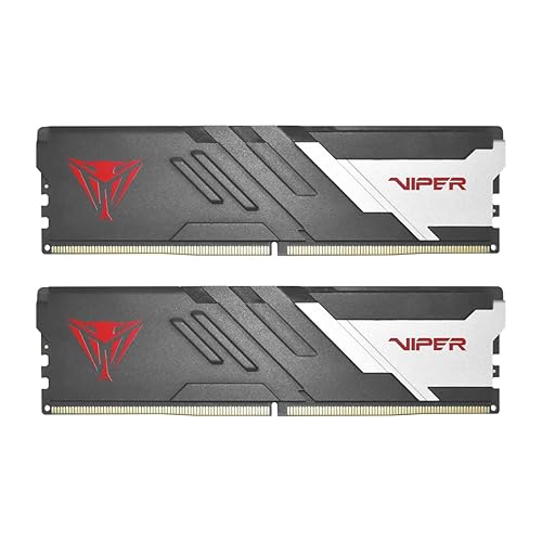 Patriot Memory Viper Venom DDR5 RAM 32GB (2X16GB) 6400MT/s CL32 1.4v UDIMM Desktop Gaming Memory Kit Compatible with Intel XMP -PVV532G640C32K - 64GB (2 x 32GB) 6400 MT/s CL32 DDR5 Kit