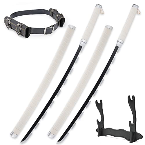 Cold Blade Demon Slayer Sword - 41 inches Anime Katana Replica with Belt and Stand - Durable Sword Perfect for Cosplay - Nichirin Sword with Authentic Design - D- Two Inosuke