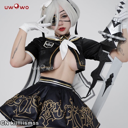 [Last Batch]【In Stock】Uwowo Nier: Automata Fanart 2B JK School Uniform Sexy Cosplay Costume - 【In Stock】XL