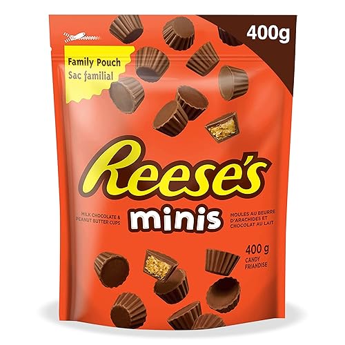 REESE'S Chocolate Candy Peanut Butter Cups, Holiday Candy, Good for Kids Candy, Bulk Candy to Share, Minis, 400g - 400 g (Pack of 1)