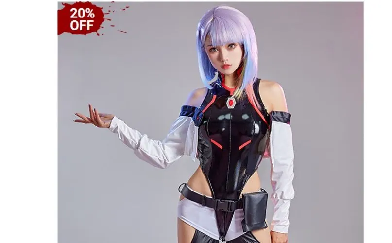 Cyberpunk Lucy Cosplay Costume Bodysuit Set