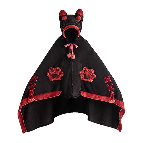 kvcezxu Fox Blanket, One Size, Black Fox, Polyester, Fox Themed, Soft Plush, Universal Size, Halloween, Cosplay, Nap Blanket - Black Fox - One Size
