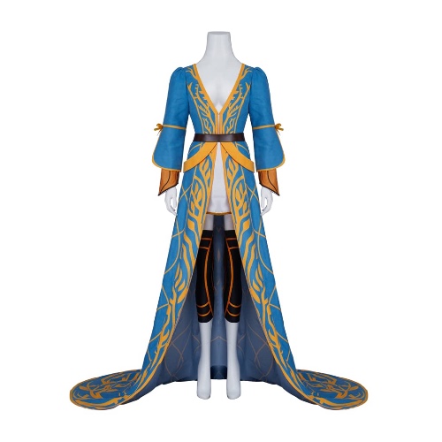 Triss Merigold Cosplay costume strega pavimento abito maxi copertura vestito da donna