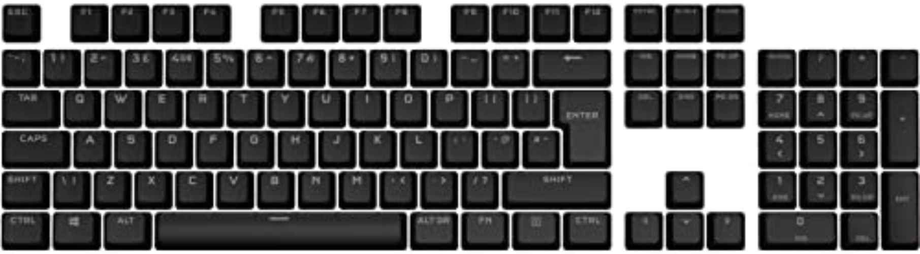 Corsair PBT Keycap Mod Kit - Onyx Black