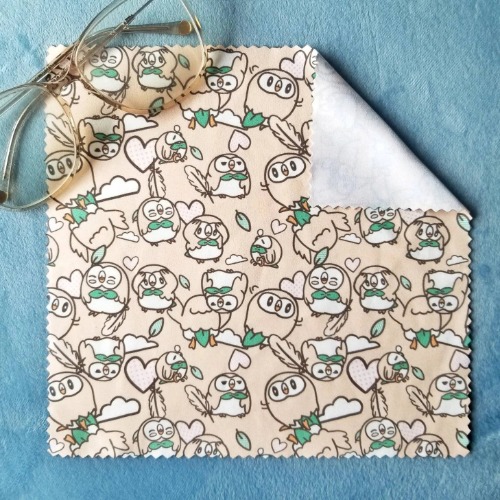 Pocket Monsters Pattern Cleaning Cloth - Rowlet