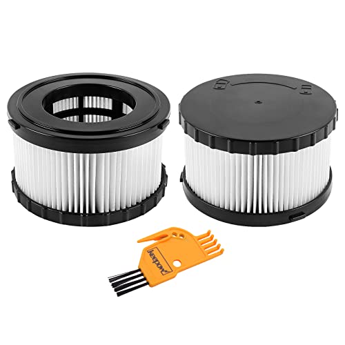 KEEPOW DC5151H HEPA Vacuum Filter Compatible with DEWALT Cordless Vacuum DCV517, DC515, 2 Pack