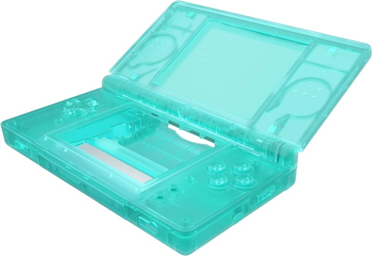 eXtremeRate Emerald Green Replacement Full Housing Shell for Nintendo DS Lite, Custom Handheld Console Case Cover with Buttons, Screen Lens for Nintendo DS Lite NDSL - Console NOT Included - Emerald Green
