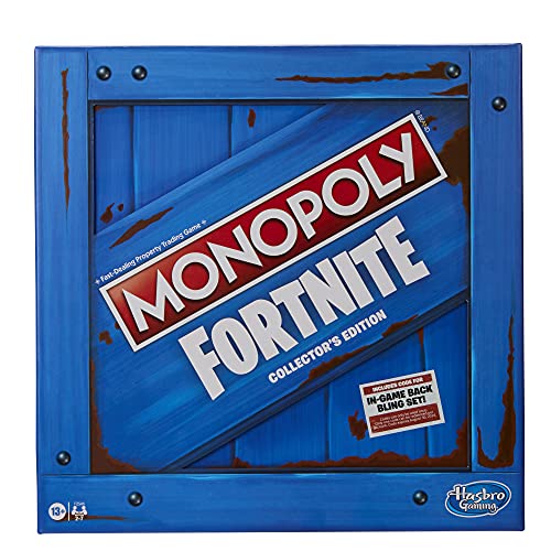 Monopoly: Fortnite Collector's Edition Board Game Inspired by Fortnite Video Game, Board Game for Teens and Adults, Ages 13 and Up