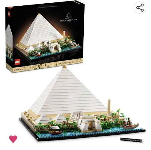 Amazon.com: LEGO Architecture Landmark Collection Great Pyramid of Giza 21058 Building Set; Collectible Model for Adults (1,476 Pieces), 18.9 x 14.88 x 4.41 inches : Everything Else