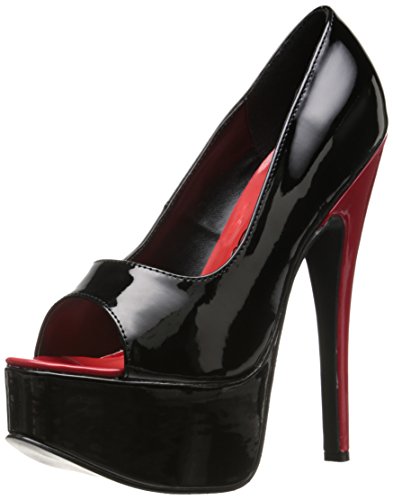 Ellie Shoes Women's 652-Bonnie Platform Pump - 9 - Black/Red