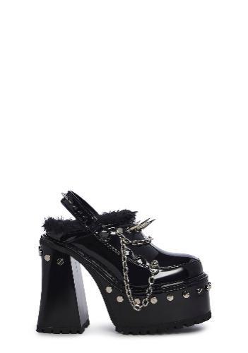 Righteous Rebel Platform Mules | BLACK / US 9