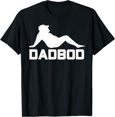 Dad Bod Funny Dadbod Silhouette With Beer Gut T-Shirt