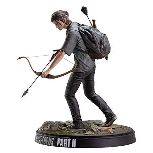 8" The Last of Us Part II Sculpted Ellie with Arrow and Bow Figurine PVC Statue with Base, Multicolor