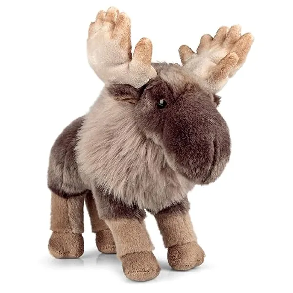 Animigos Plüschtier Elch, Stofftier im realistischen Design, kuschelig weich, ca. 25 cm groß, Brown
