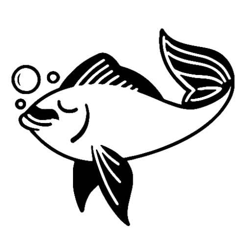 Be a Goldfish - 2 x 2 in
