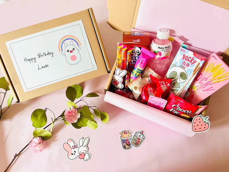 Kawaii Pink Cute Sweet Box, Japanese/Korean Snacks, Anniversary Gift, Friend Gift