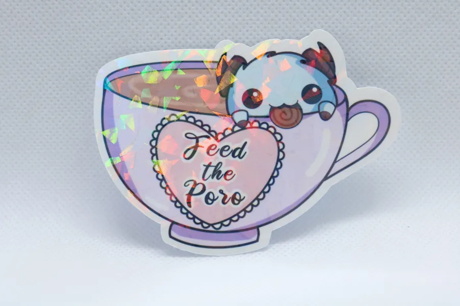 League of Legends Poro ARAM Holographic Vinyl Sticker