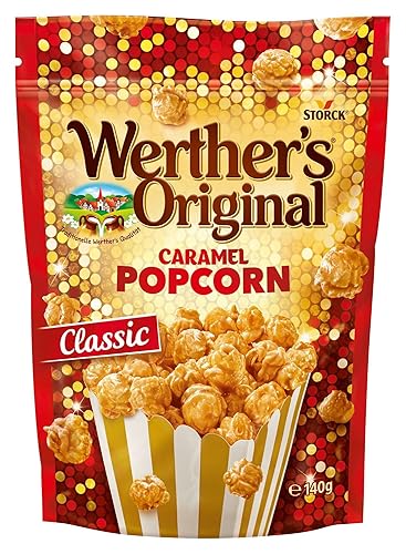 Werther's Original Caramel Popcorn Classic Caramel Flavour, 140 g (Pack of 1) - Caramel - 140 g (Pack of 1)