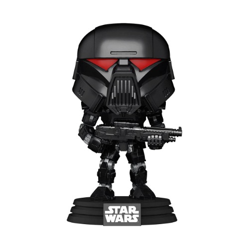 Funko 58289 POP Star Wars: Mandalorian- Dark Trooper (Battle)