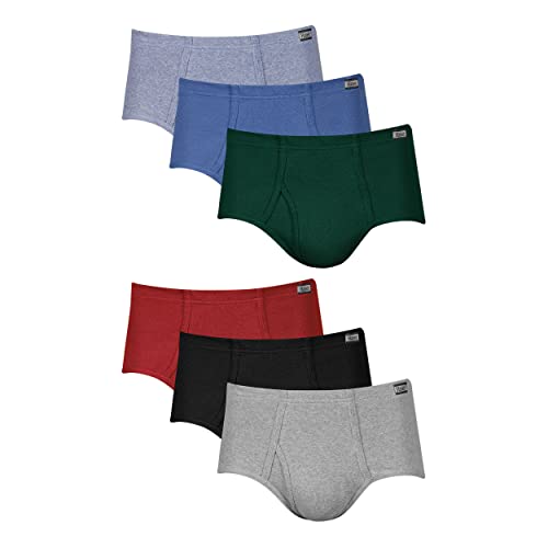 Hanes Men's Underwear Briefs, Mid-Rise, Moisture-Wicking, 6-Pack - Small - Assorted Solids 6-pack