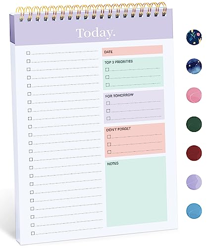 To Do List Pad - To Do List Notebook for Work with 52 Sheets, Undated Daily Planner Perfect for Daily Tasks and Goal Setting, To Do List Notepad Suitable for Office, Home and School-Violet Dream - 4.Violet Dream