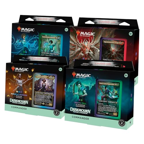Magic: The Gathering Duskmourn: House of Horror Commander Deck Bundle - Includes All 4 Decks - All 4 Decks